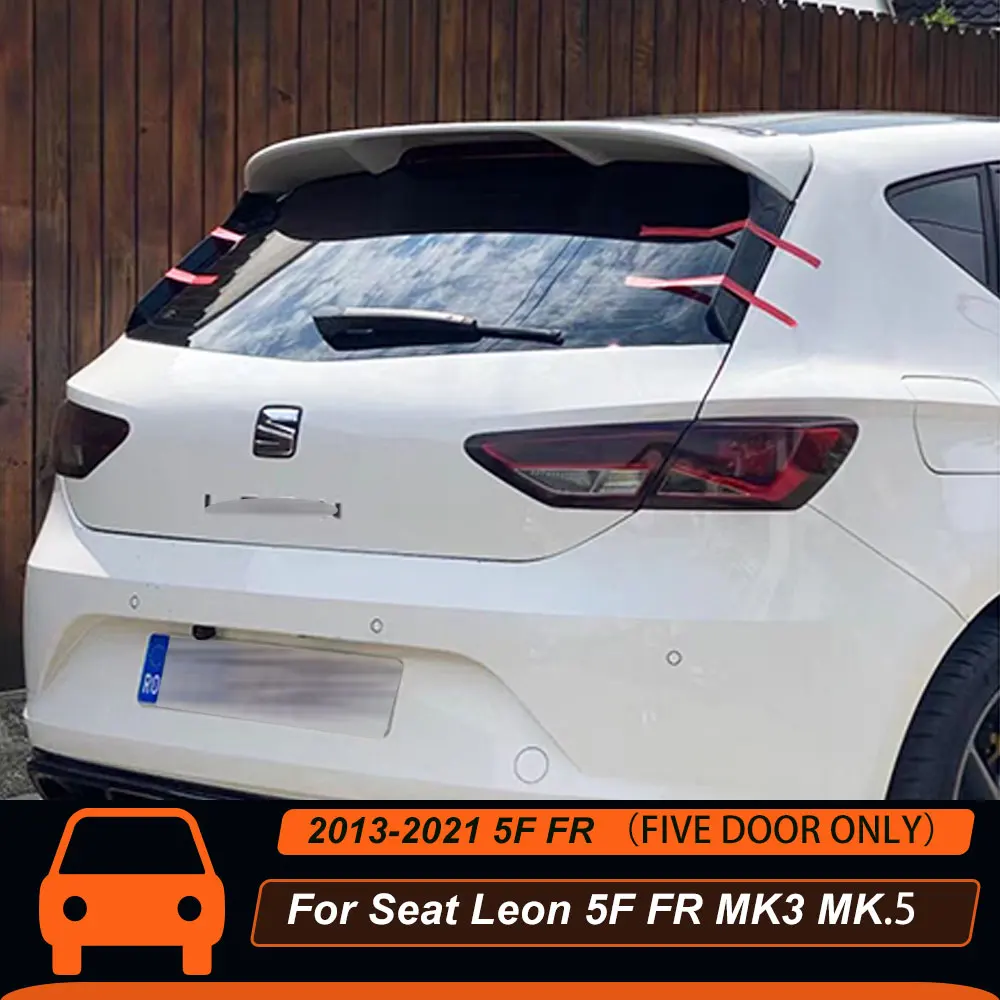 

For Seat Leon 5F FR MK3 MK3.5 2013 14 15 16 17 18 19 20 21 Rear Window Trim Side Edge Lip Car Spoiler Tail Flap Vertical Wings