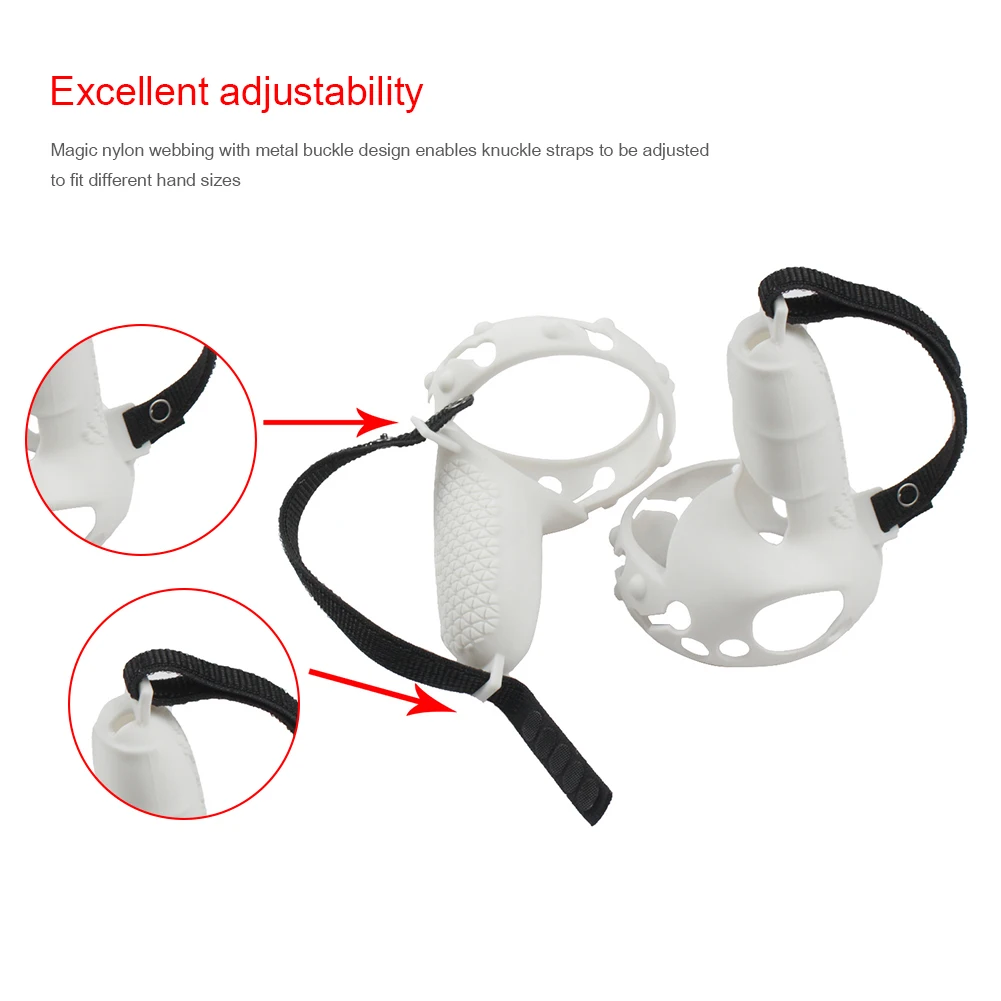 

Silicone Controller Protective Grip Cover Eye Mask Pad Face Protective Cover Knuckle Strap for Oculus Quest 2