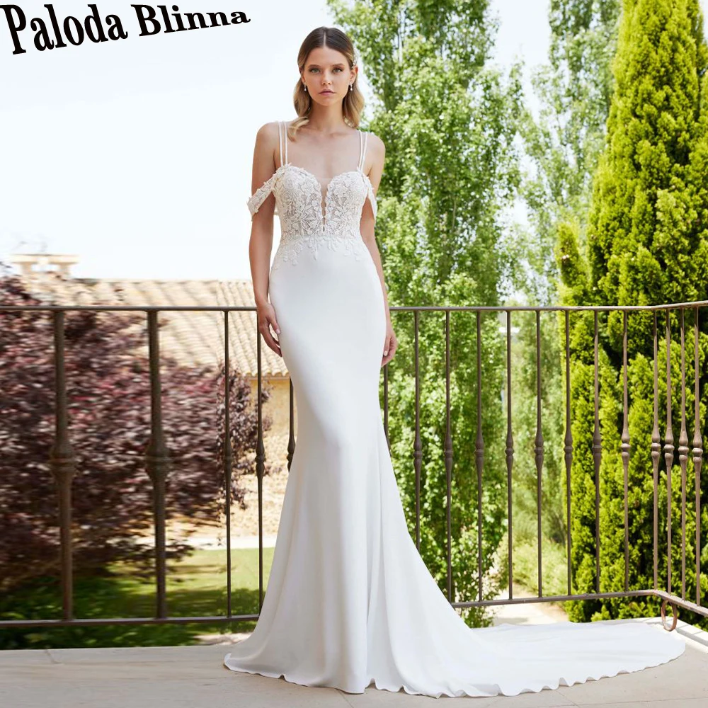 

Paloda Nectarean Mermaid Satin Brides Married Gowns 2023 Off The Shoulder Sweetheart Backless Vestido De Casamento Customized