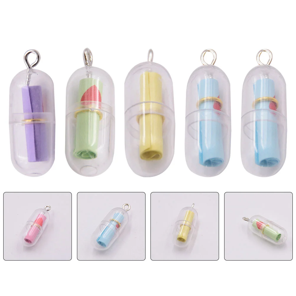 

20 Pcs Bottle Capsule Necklace Accessory Charm Necklaces Pendant Accessories
