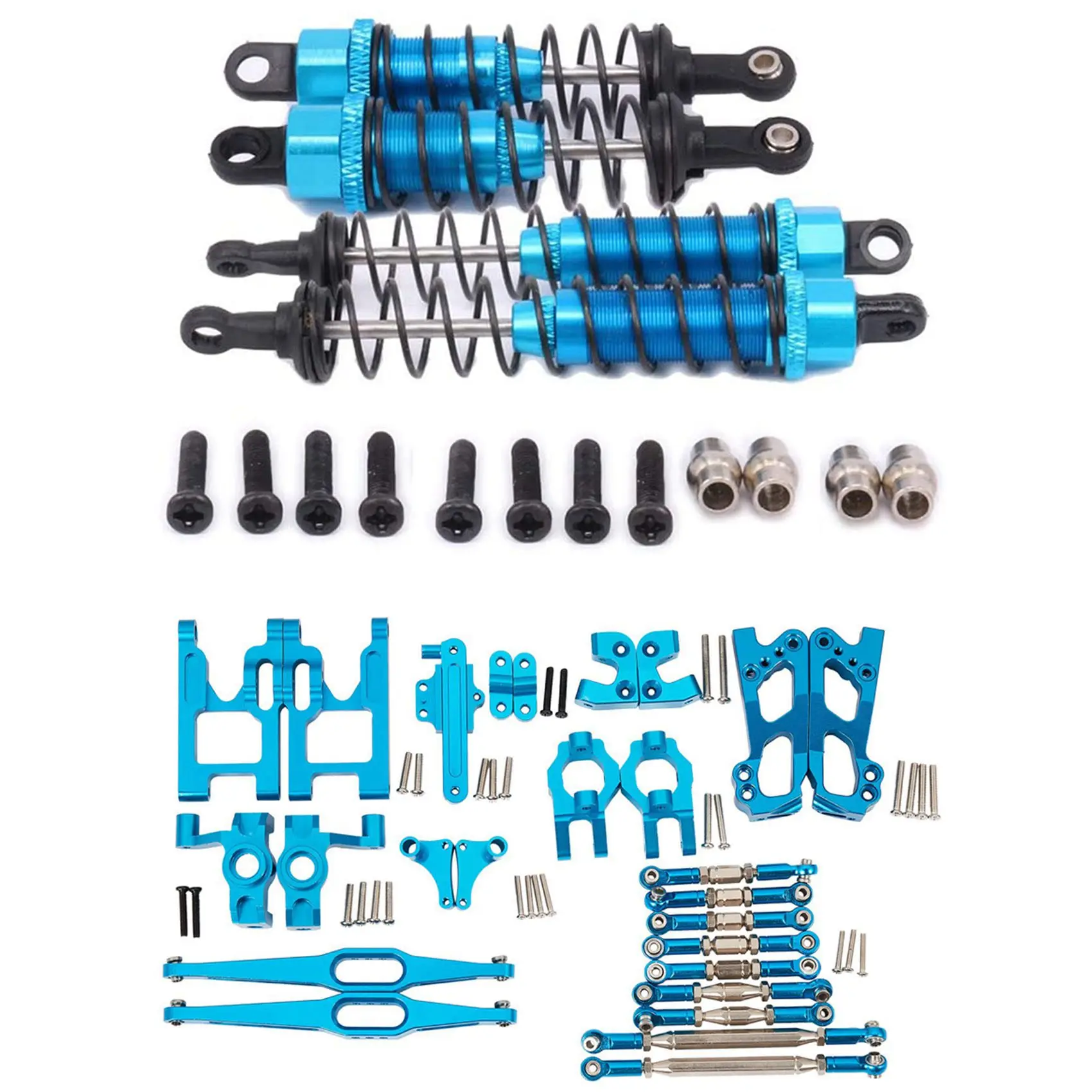 

1 Set 12428 12423 Upgrade Accessories Kit & 1 Set Metal Oil Filled Front and Rear Shock Absorber for 1/12 Wltoys