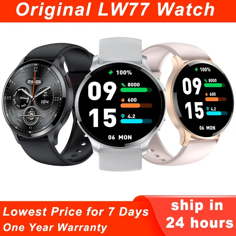 

2023 New LW77 Smart Watch Men 1.45'' BT Call 24H Heart Rate AI Voice assistant IP68 Waterproof Fitness 100+ Sport Smartwatch
