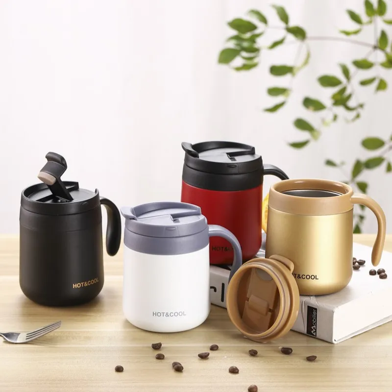 

Stainless Steel Coffee Cup Leak-proof Thermos Vacuum Flask Insulated Cup Water Bottle Travel 380ml 510ml For Home Office