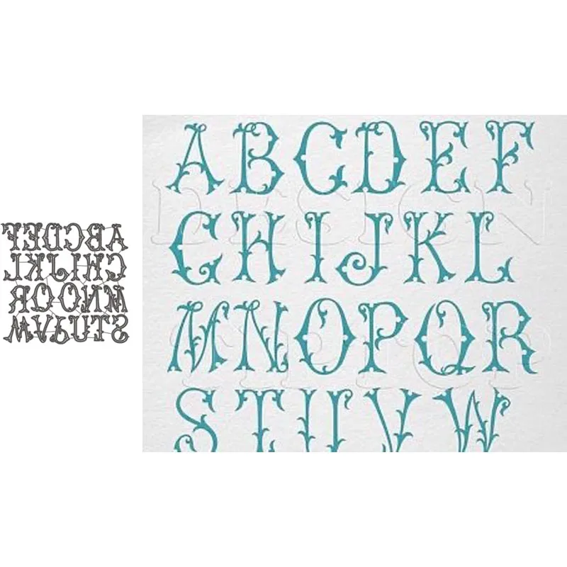 

Metal Cutting Dies English Alphabet 2 Stencils For DIY Scrapbooking Decorative Embossing Handcraft Cutting Template