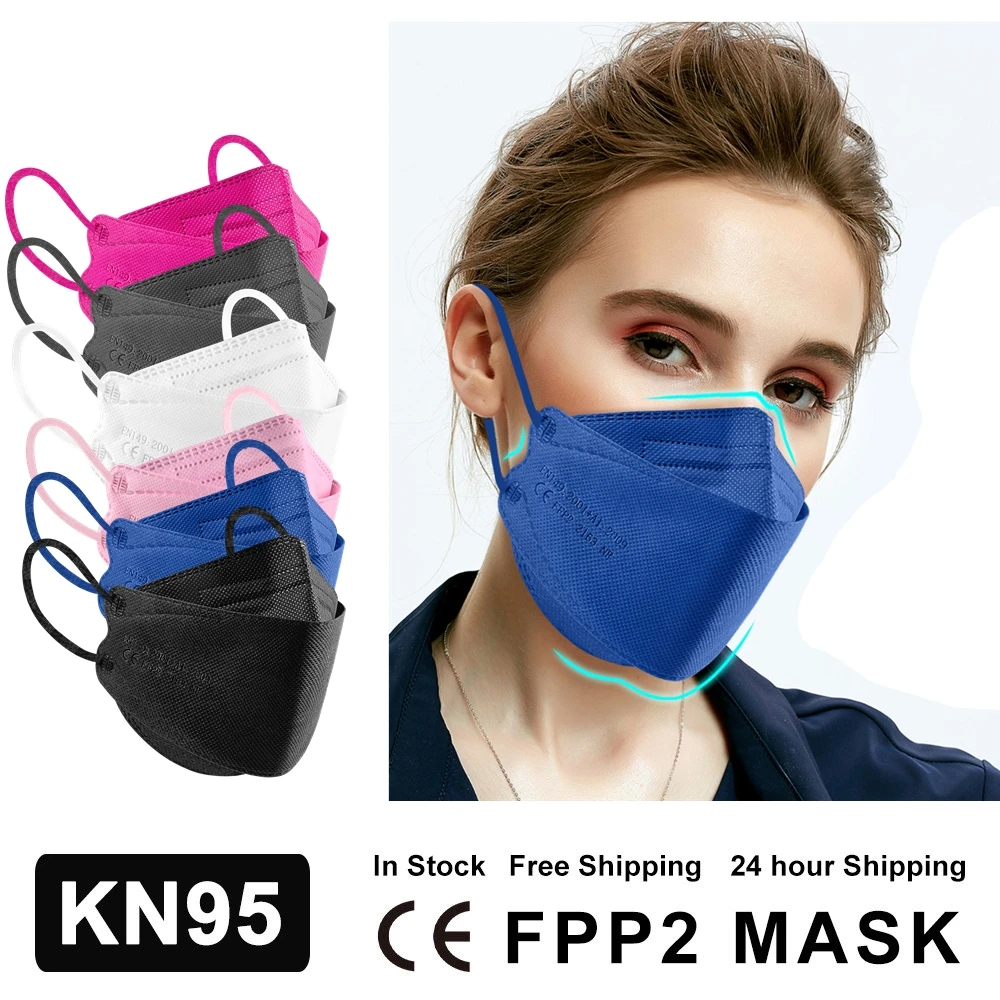 

Маска FP2 KN95, маска для рыбы FFP2, одобренная Mascarilla FPP2 Homologada, 4-слойная многоразовая черная маска FFP 2 CE Mascherina FFPP2 FFP3