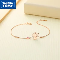takara tomy ladies pikachu 925 silver diamond light sweet chain bracelet girls cartoon cute jewelry bracelet girlfriend gift