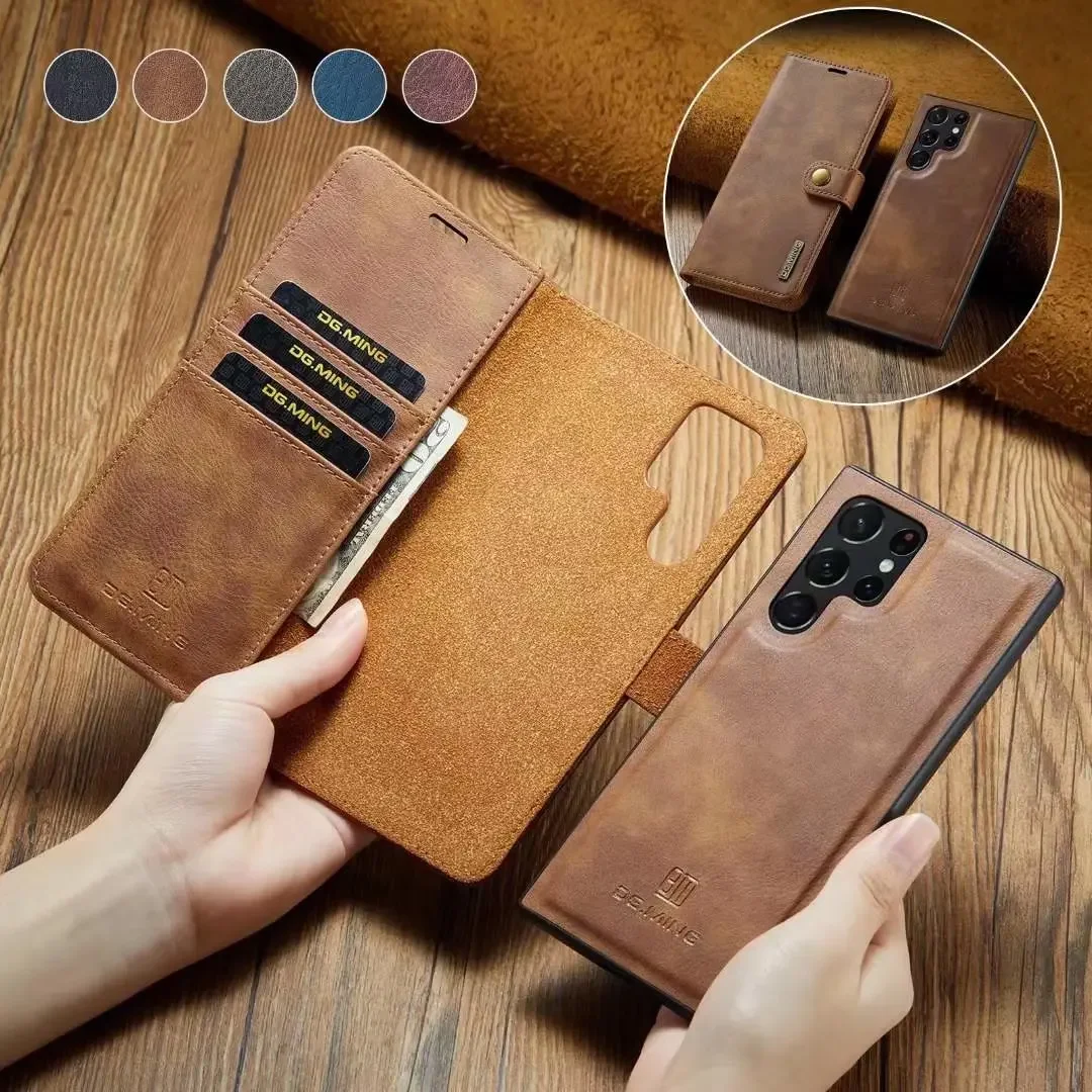 Чехол 2 в 1 для Samsung Galaxy S24 S22 S21 S20 FE S23 кожаный съемный чехол-книжка Ultra отделяемые