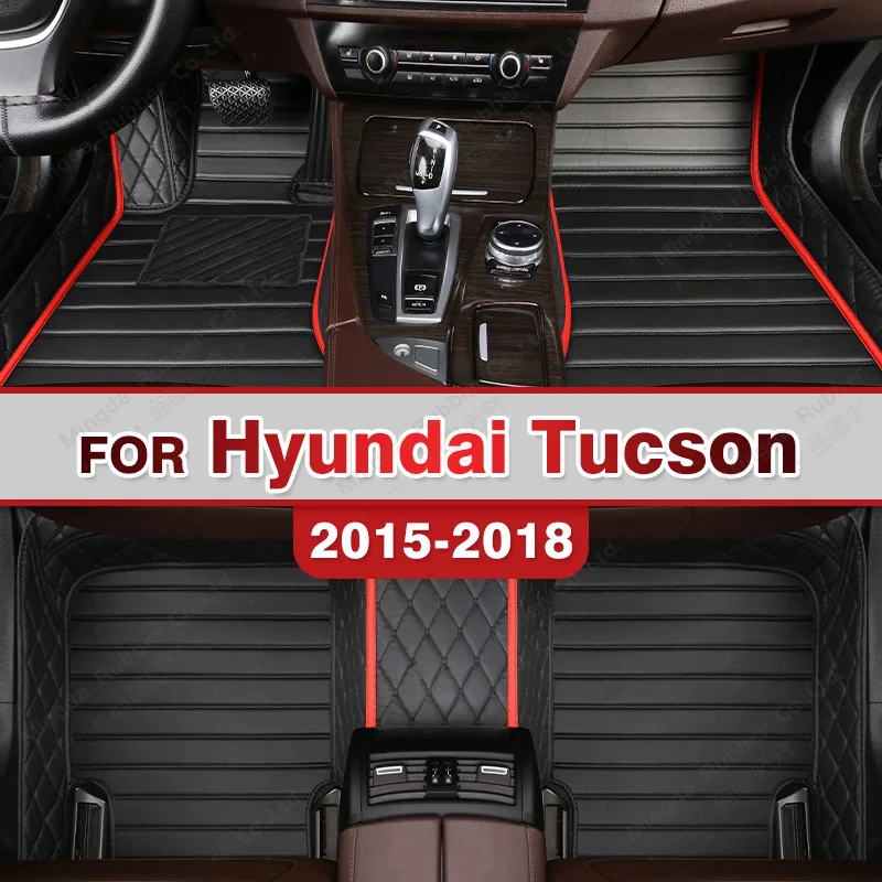 

Автомобильные напольные коврики для Пекина-Hyundai Tucson 2015 2016 2017 2018, индивидуальные автомобильные накладки для ног, Обложка, аксессуары для интерьера