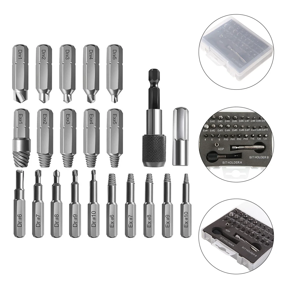 

Устройство для удаления поврежденных винтов, Комплект болтов и экстракторов для удаления поврежденных болтов, инструмент для винтов с закр...