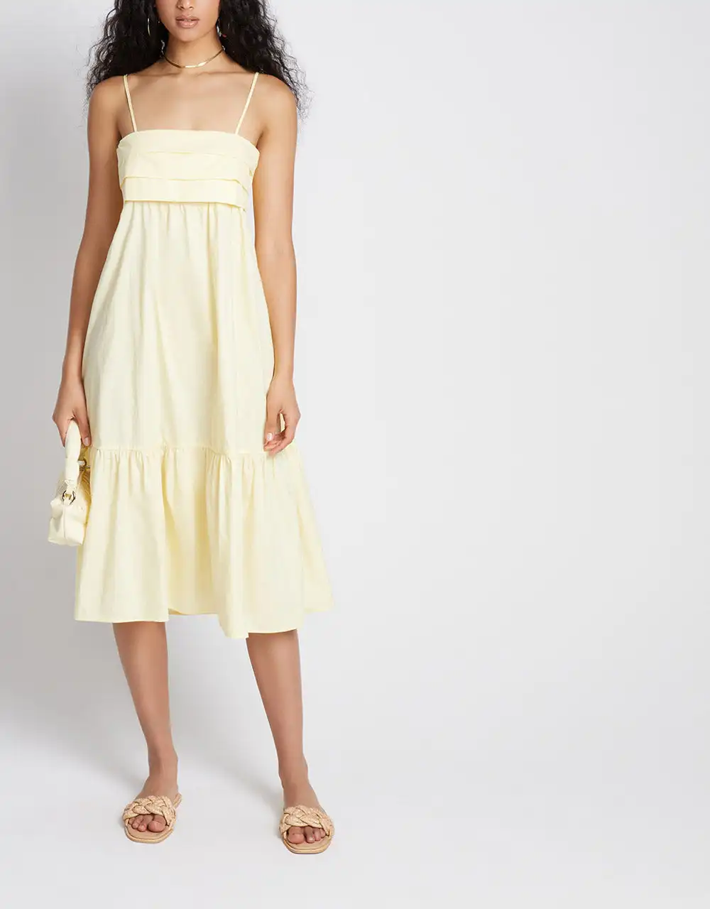 

Cami Ruffle Hem Midi Dress