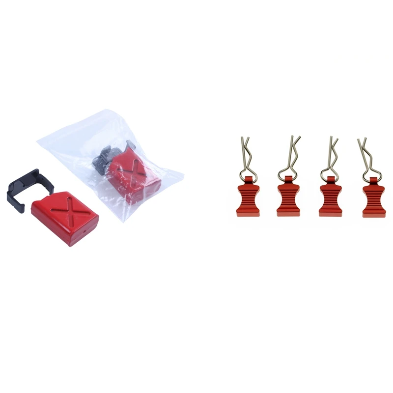 

2 комплекта детали для автомобиля RC: 1 мини-топливный бак и 1 комплект кузова R-типа зажимы для корпуса Pin с алюминиевым креплением