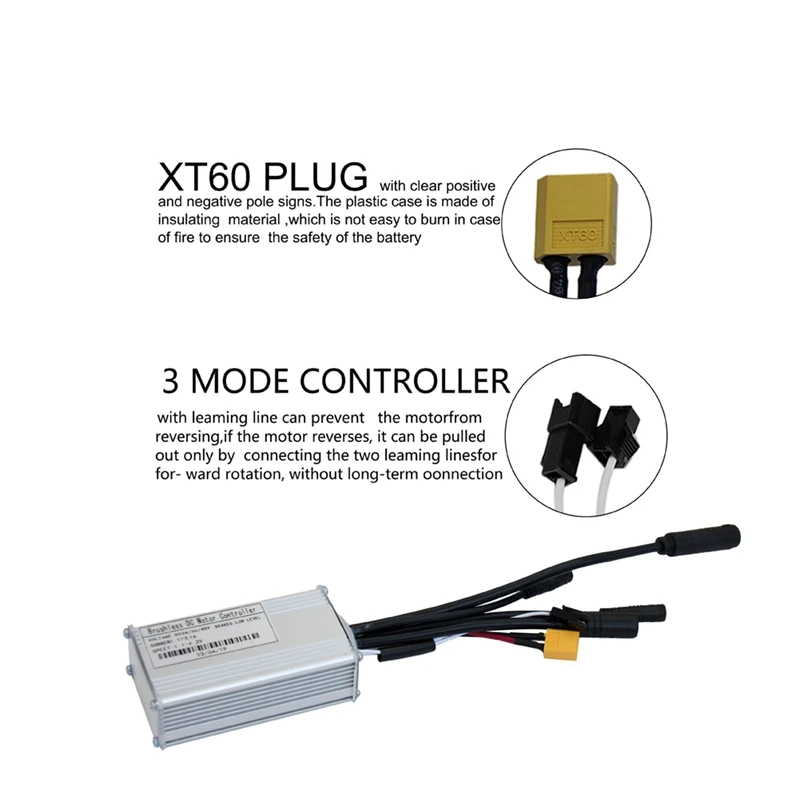 Аксессуары для контроллера велосипедного электрического скутера 24V36V48V-17A