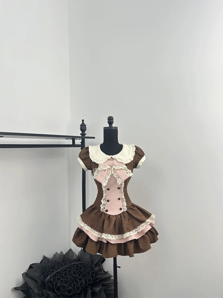 Летнее японское платье Y2k Gyaru Mori Girl для выпускного вечера феи Лолиты женское