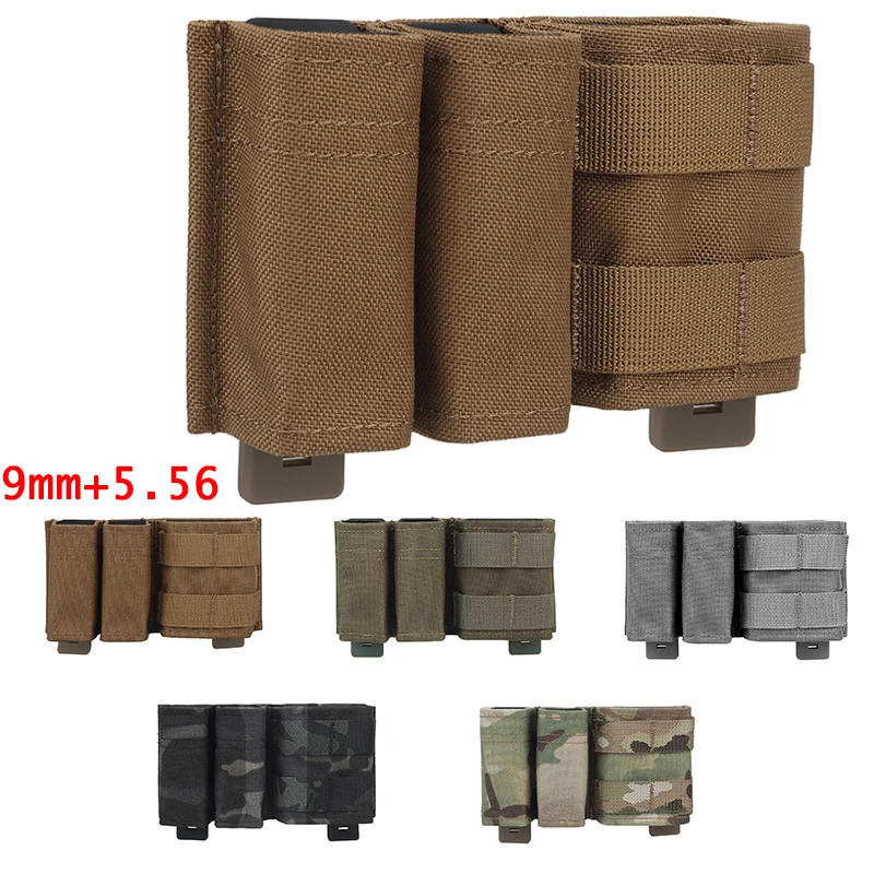 

Military Triple Magazine Pouch 9mm 5.56 Molle Tactical Airsoft Hunbting Paintball Shooting Mag Pouches Training Army Bag For Men