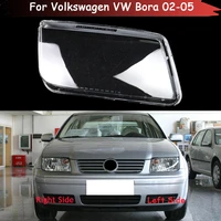 front car transparent lampcover for volkswagen vw bora 2002 2005 lampshade caps shell auto light glass lens headlight cover