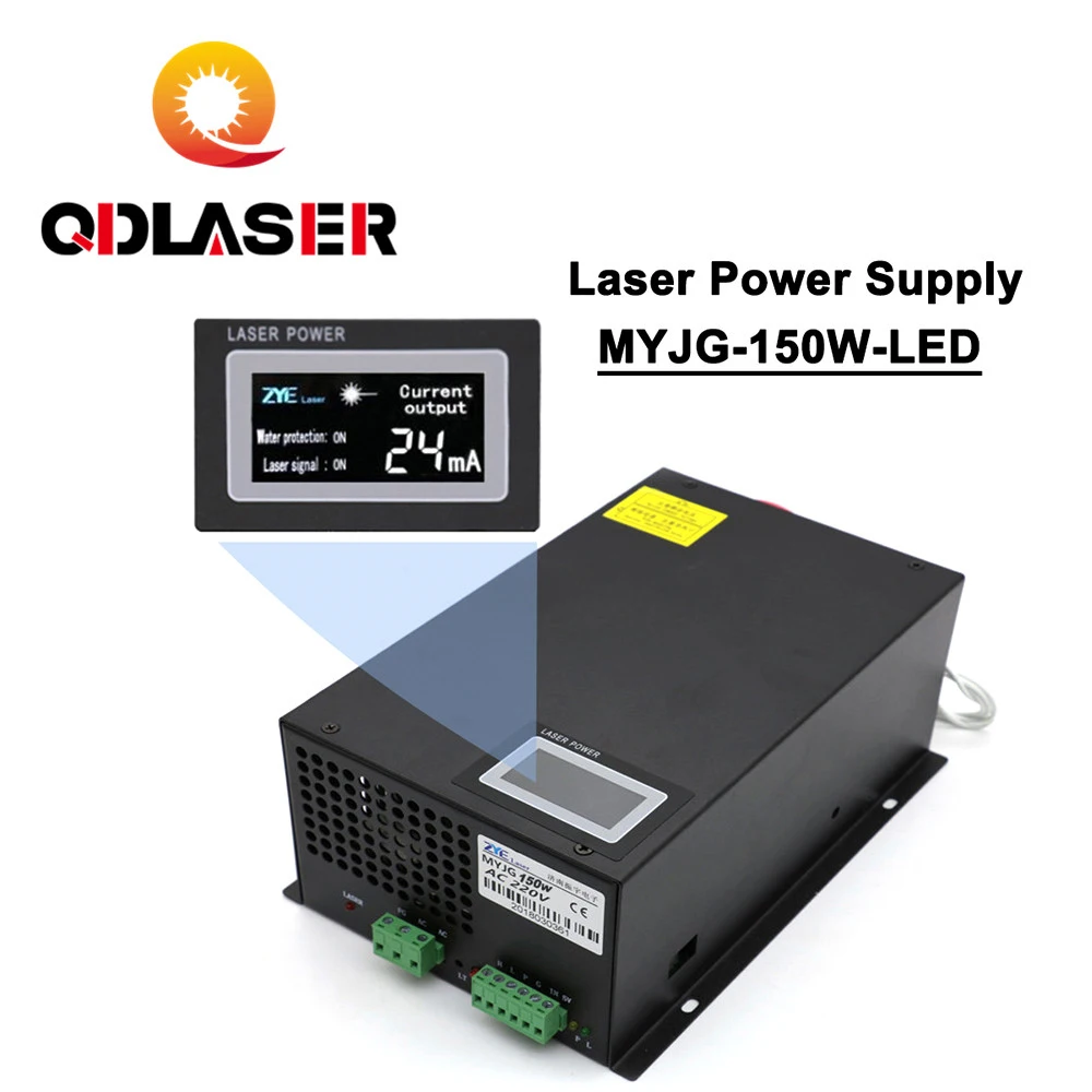 

QDLASER 150 Вт, 120 Вт, 130 Вт, источник питания для лазерной гравировки