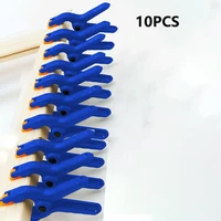 10pcslot 2inch plastic nylon adjustable woodworking clamps wood working tools spring clip carpentry clamps outillage menuiserie