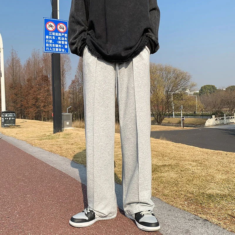 

Женские Белые/серые/черные спортивные брюки, мужские Модные свободные прямые брюки в уличном стиле