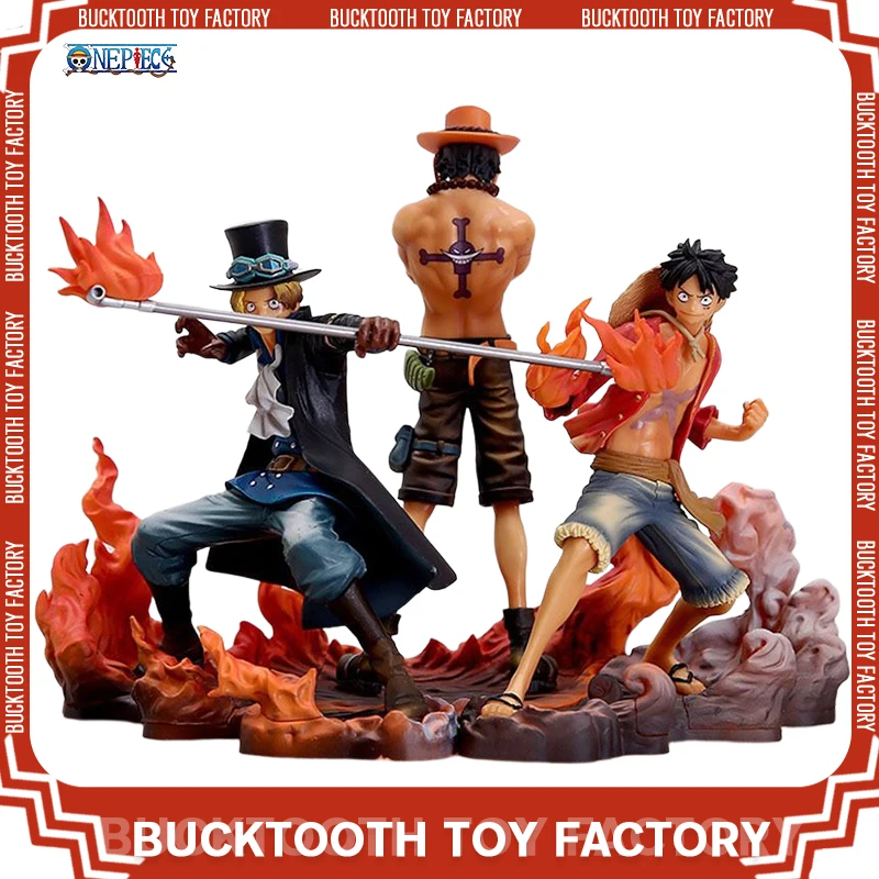 Статуэтка Луффи сабо из трех предметов аниме, Детская модель куклы, коллекционные орнаменты, подарок