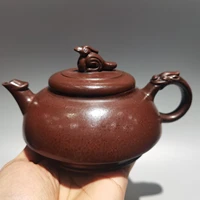 7 chinese yixing zisha pottery dragon and phoenix pot kettle teapot flagon downhill mud gather fortune office ornaments