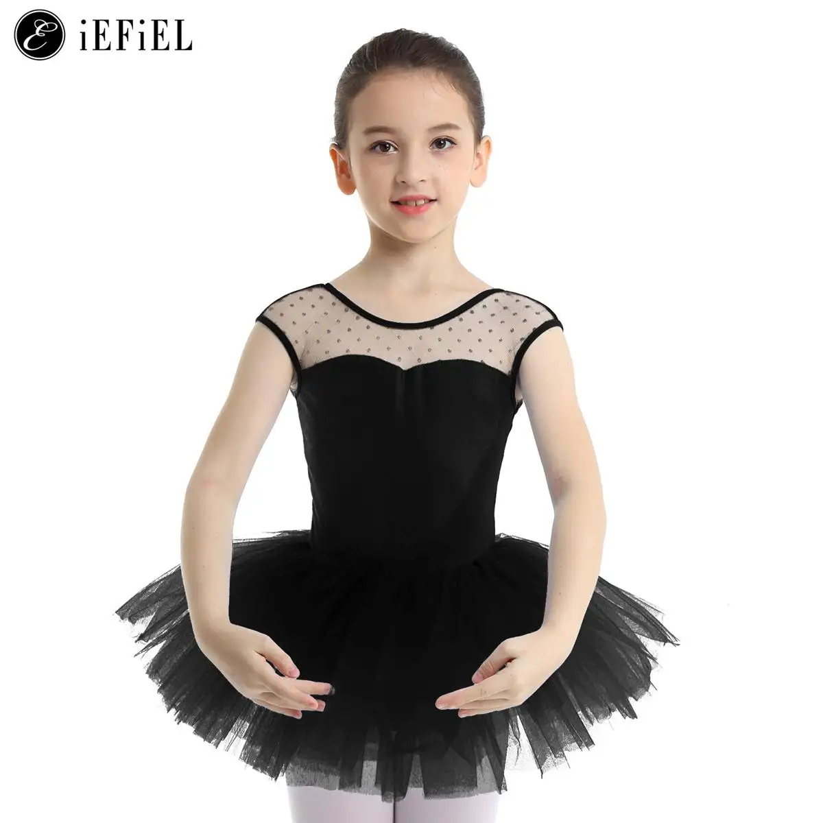 

Kids Girls Sleeveless Tutu Dress Leotard for Ballet Dance Gymnastics Competition Stage Performance Ballerina Dancewear Costume
