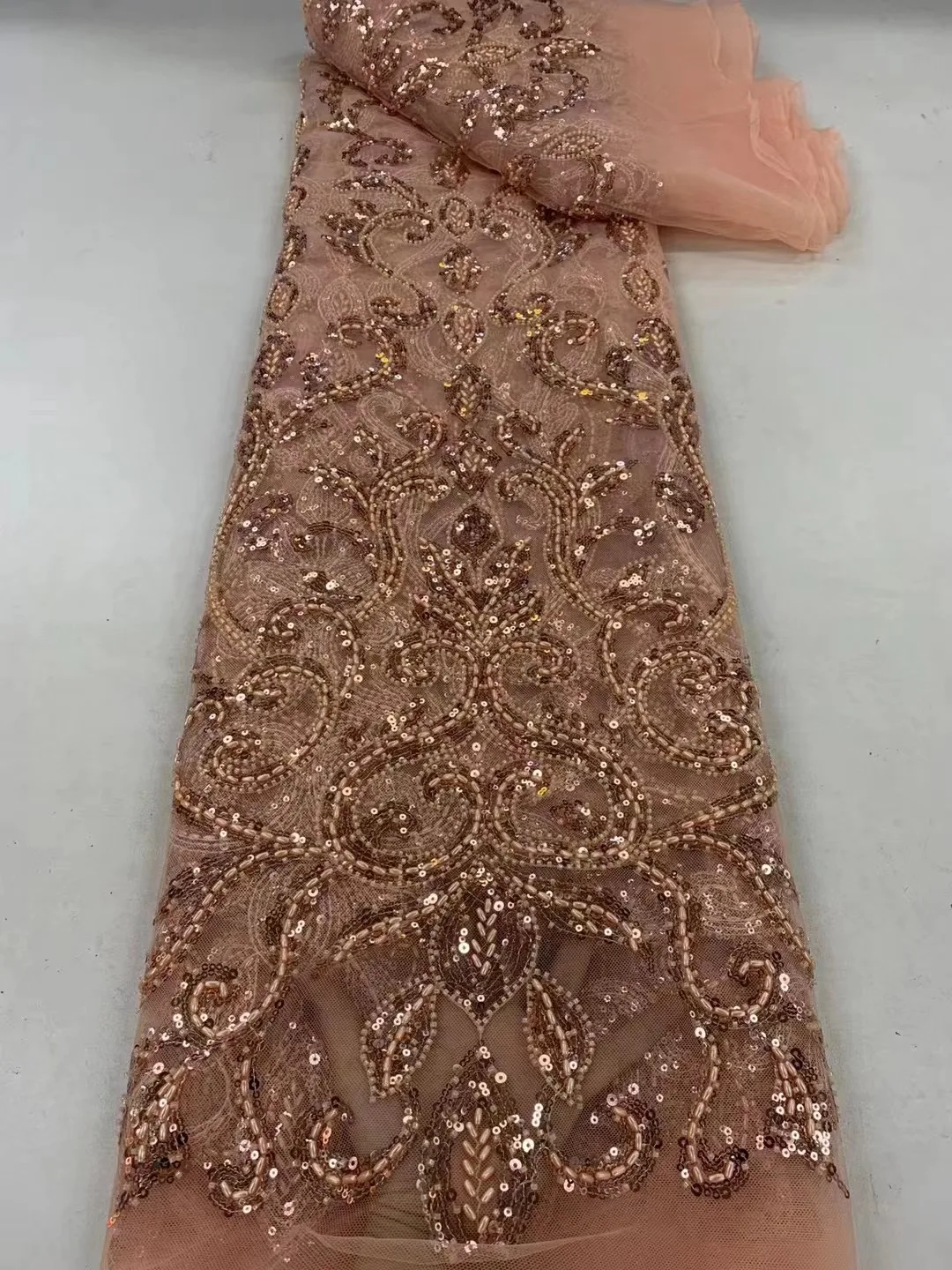 Модное Африканское кружево с блестками золотого цвета французским тяжелым