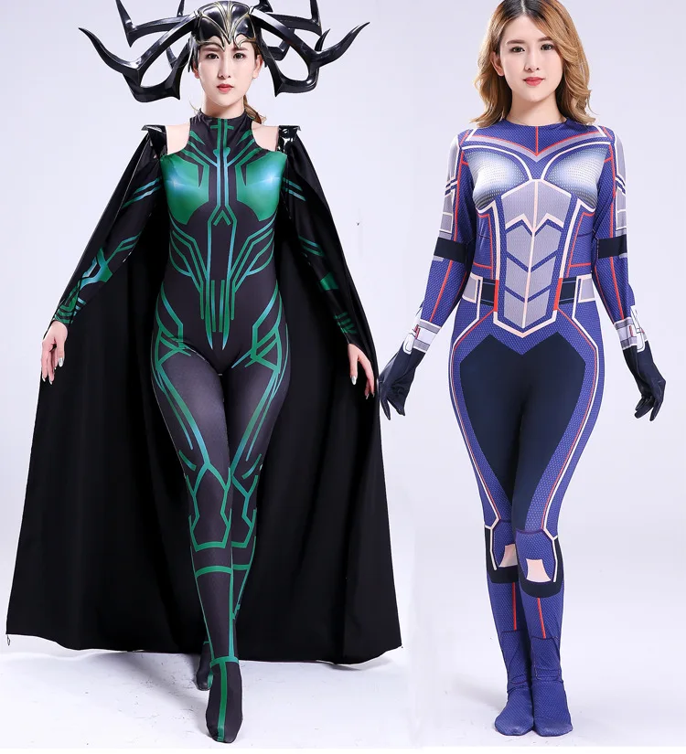 

Adults/Kids The Wasp MCU Cosplay Costume 3D Print Hope Van Dyne Superhero Halloween Zentai Suit