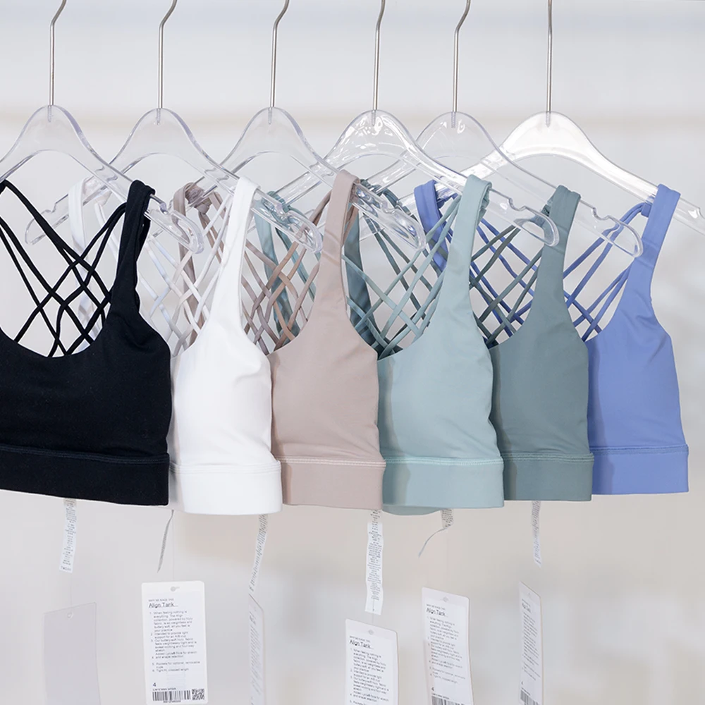 

Lulu Women Quick-drying Breathable Shock-proof Beautiful Back Sports Bra Yoga Gym Exercise Running Vest Stretchy Sport Tops Bra