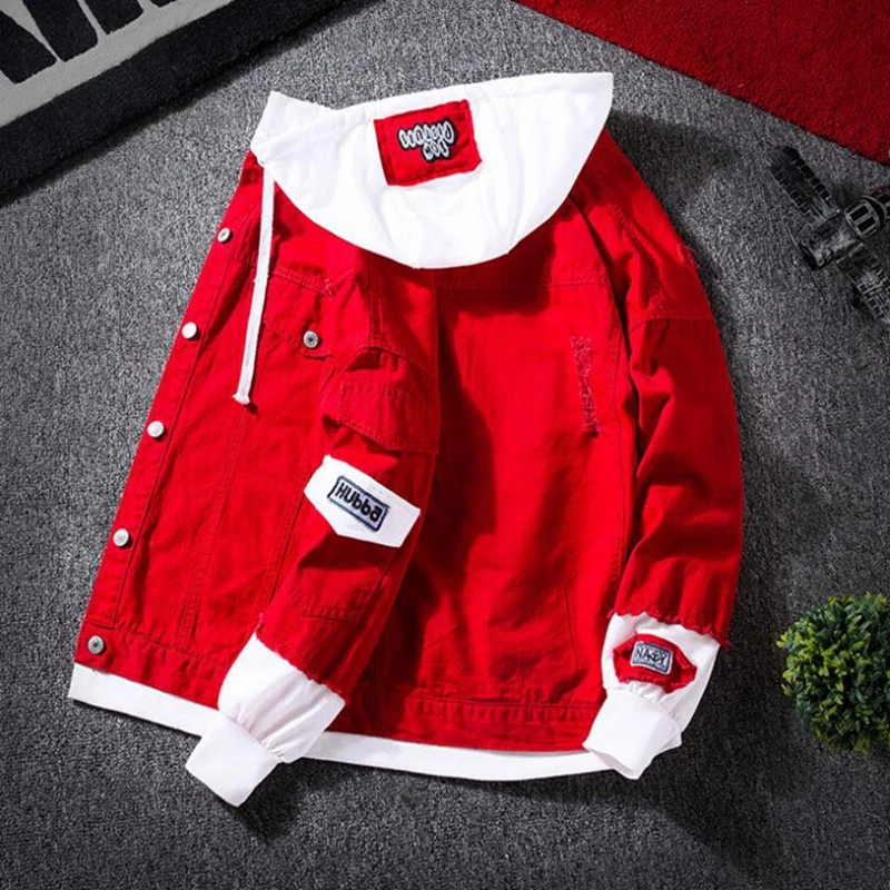 Куртка джинсовая с капюшоном для мужчин и женщин куртка рваным джинсовым в