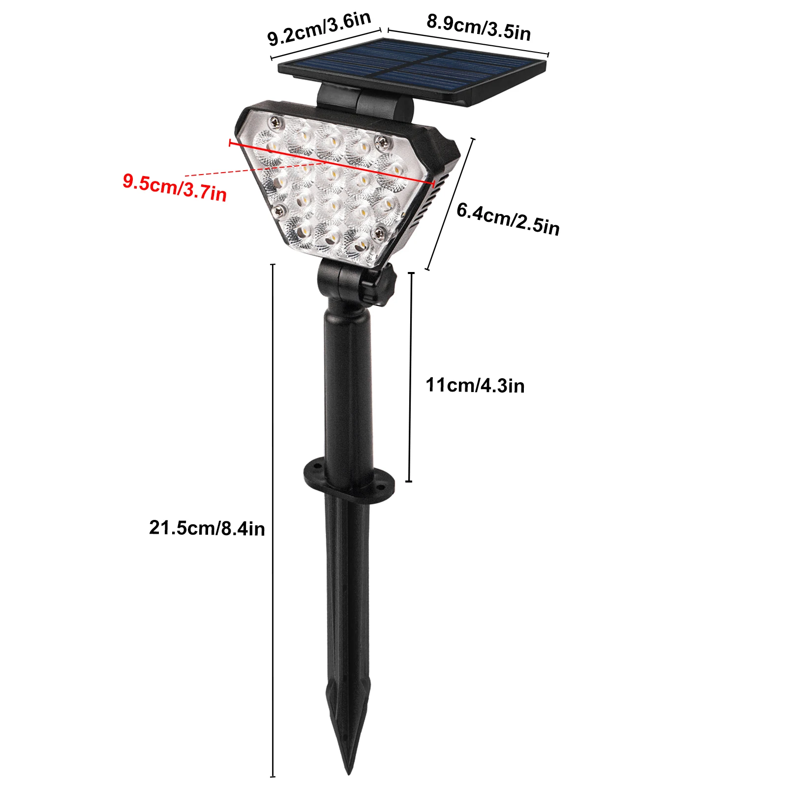 

Фонарь внешний на солнечной батарее 6000k, 2/4/6 шт.