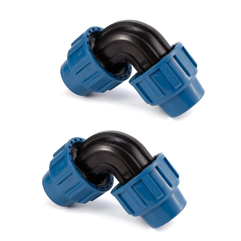 

2Pcs 25 Mm Connecting Elbow / Elbow 90 Degree Connection A Compression, Tubular Connection For Tube Pp Pvc Prp