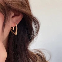 european and american new design sense irregular heart metal dangle earrings fashion accessories for goth girls woman%e2%80%98s earrings