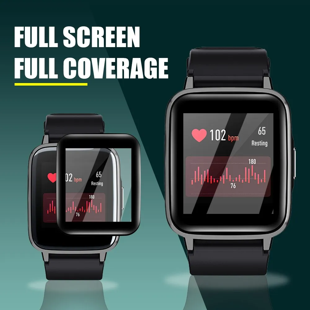 Полная защита экрана 99D для Haylou Smart Watch 2 LS02 LS01 изогнутая мягкая защитная пленка не