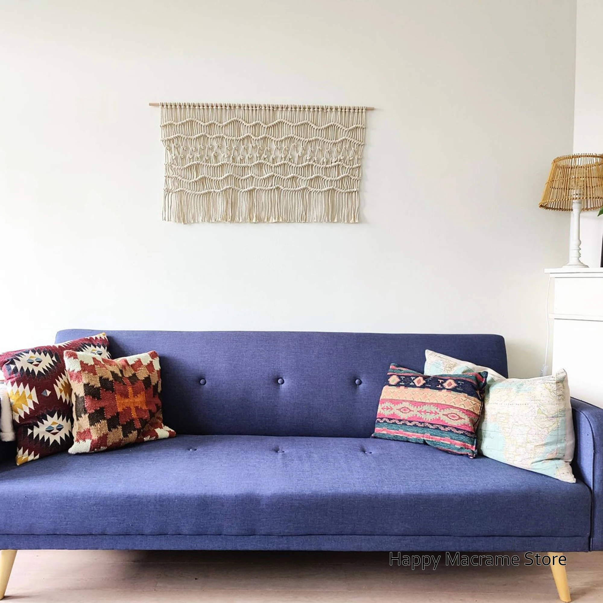 Макраме настенное плетеное искусство современный гобелен домашнее