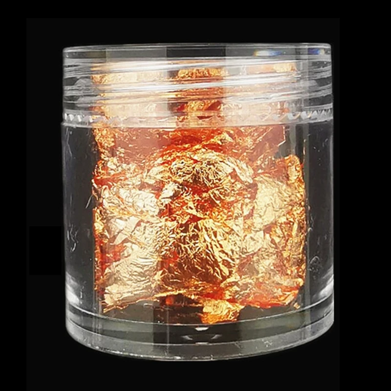 

652F Silver Golden Glitter Flake Foil Chips Foil Flakes Sequins Glitters Nail Art Paper Sheet Decor DIY Crafts Epoxy Filling