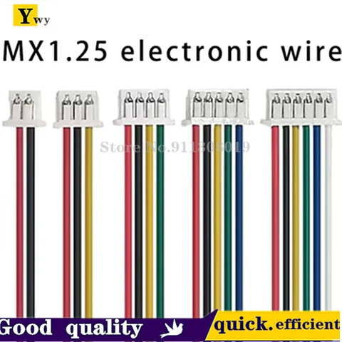 10PCS JST MX1.25 MX 1.25mm Wire Cable Connector 2/3/4/5/6/7/8/9/10/12 Pin 1.25MM Pitch Plug 10CM/20cm/30CM Wire Length