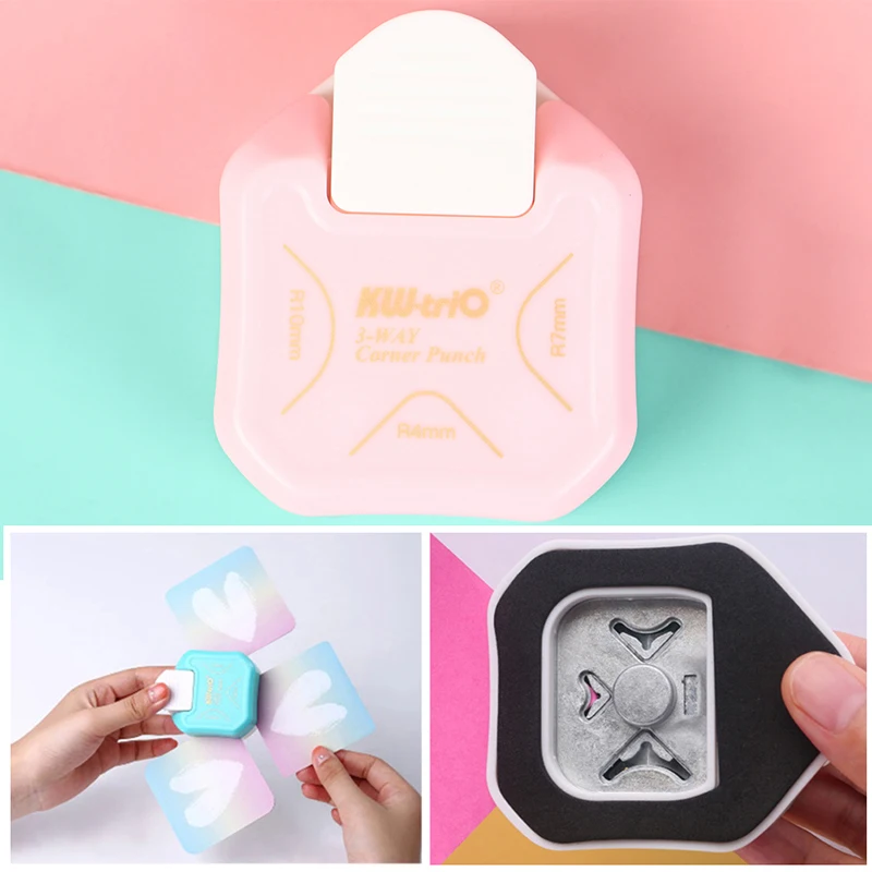 

1PC New 3 In 1 Corner Rounder Punch Way Punch Board Photo Mini Cutter For Diy Card Making Scrapbooking Handmade Craft Paper