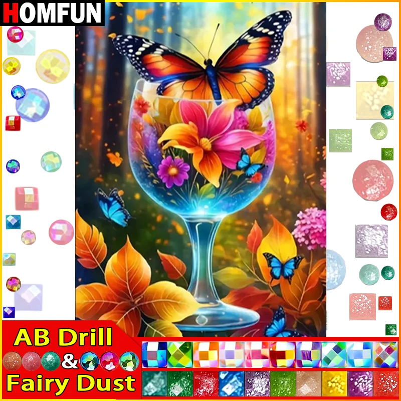 HOMFUN сказочная пыль AB 5D DIY алмазная живопись искусственный пейзаж полная вышивка