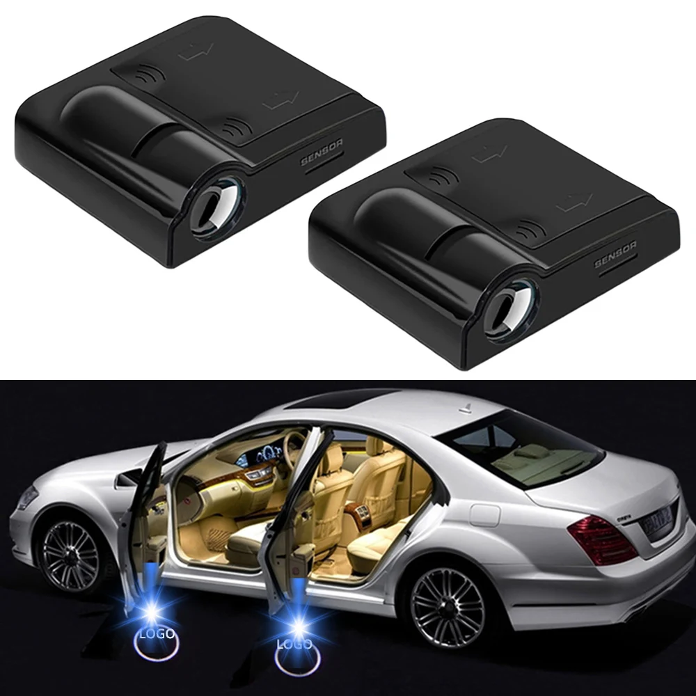 

2X Car Door RGB Logo Welcome Lamp Universal Atmosphere Car Light DC 5V Decorative Lights Laser Light Wireless Projector Lighting