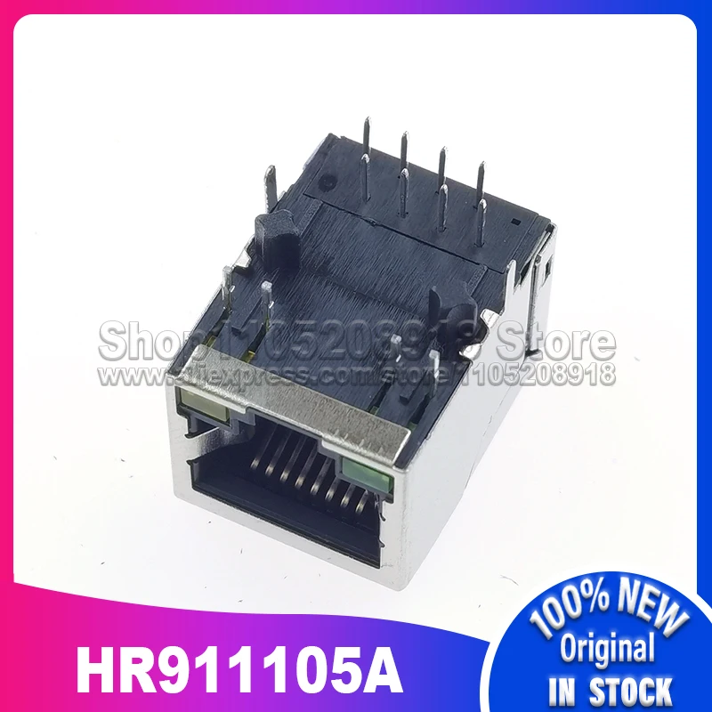 Фото Однопортовый разъем RJ45 HR911105A, 1~10 шт./лот, HR911105A, 100% новый, в наличии на складе. №1