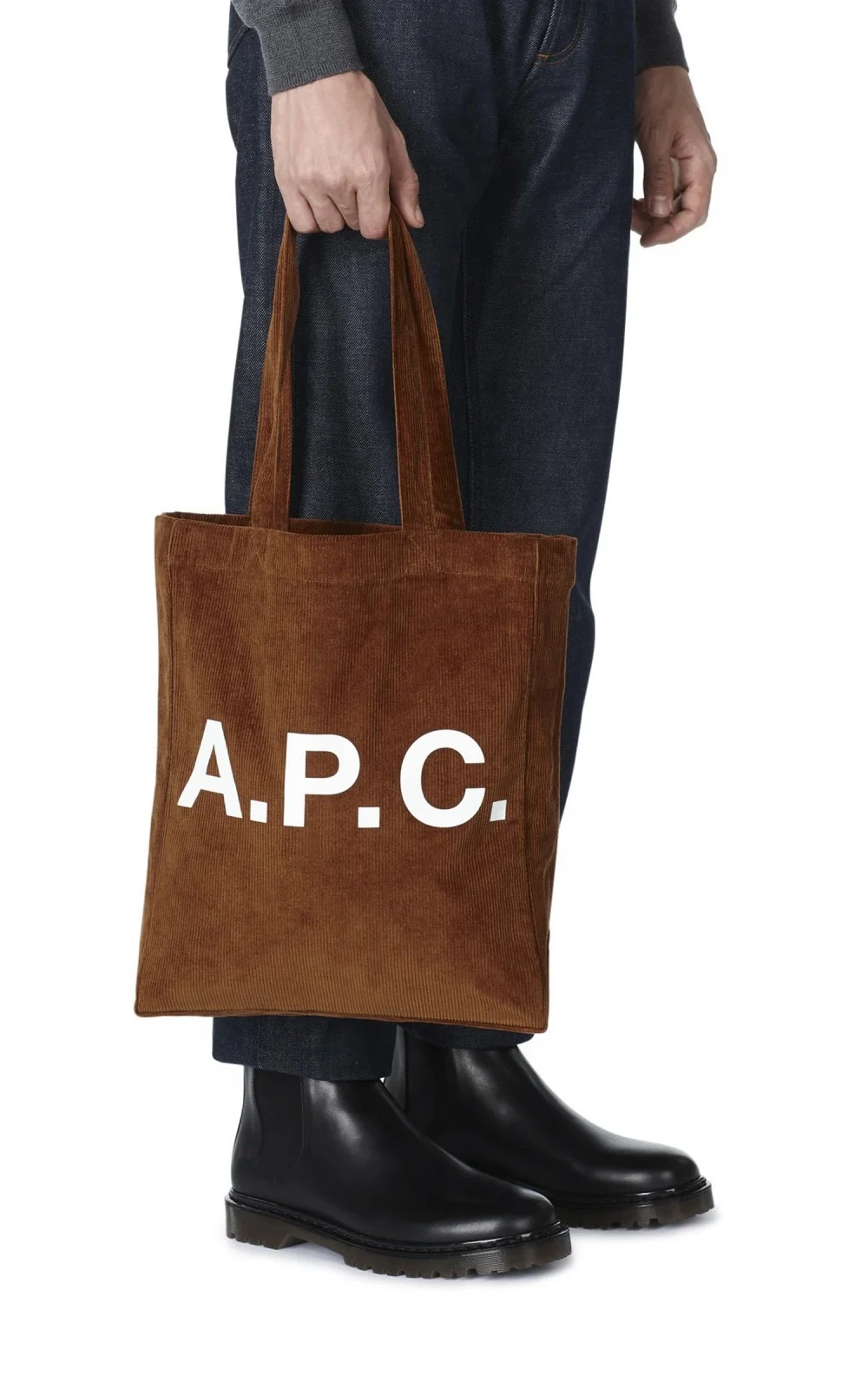 

Корейская Сумка-тоут APC для гольфа, сумка-тоут, Вельветовая сумка через плечо, сумка для покупок, универсальная сумка для осени и зимы