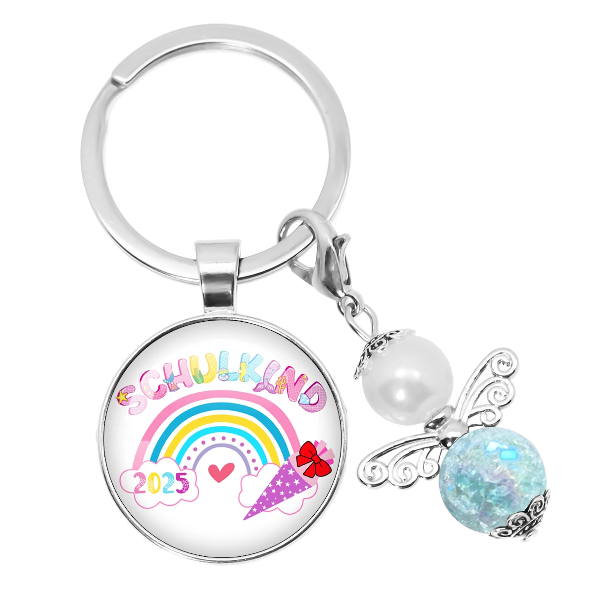 Einschulung Geschenk mit Schutzengel schlüanhänger школьный комбинезон