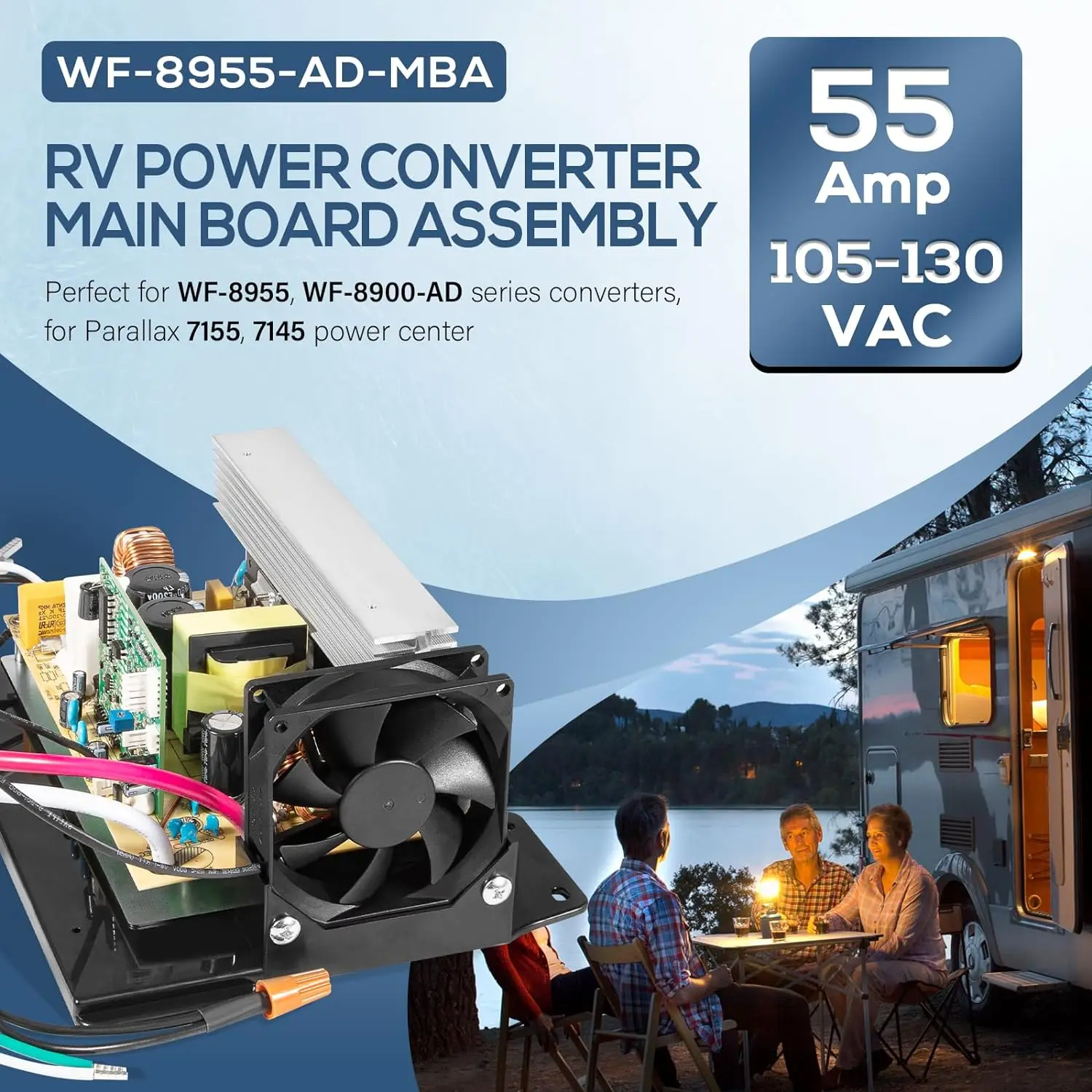 TM WF-8955-AD-MBA RV силовой преобразователь материнская плата в сборе 55 А для трейлера