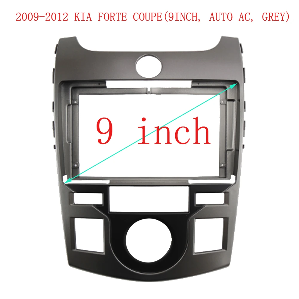 

9-дюймовая Автомобильная радиопанель Fascia ДЛЯ KIA Cerato Koup, Forte Koup 2009-2012 (Auto A/C), комплект для приборной панели, устанавливаемая передняя панель, консоль