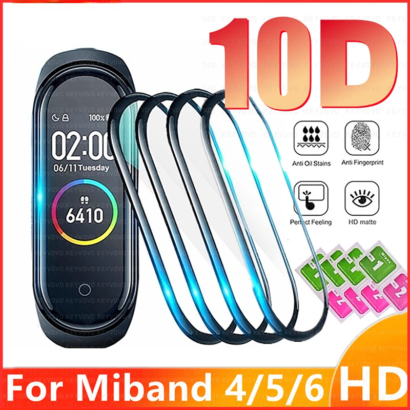 

Защитное стекло 10D для Xiaomi Mi band 4 5 6 Miband 6 5