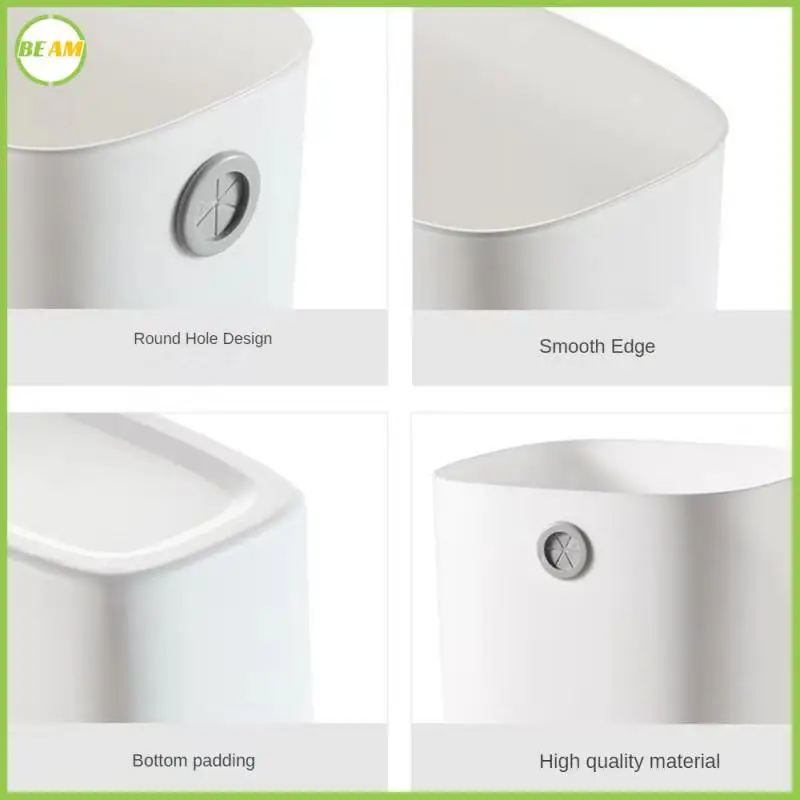 

Large Capacity Trash Bin Garbage Can Nordic Style High Quality Trash Can Waste Bins No Pressure Ring Trash Can Wear-resistant