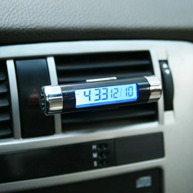 

Car Air Outlet Clip-on Thermometer Electronic Watch Car Electronic Watch Thermometer With Luminous Car Accessories