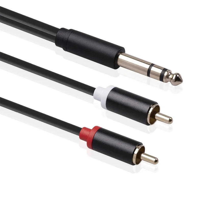 

HiFi стерео Aux кабель 2RCA до 6,35 мм