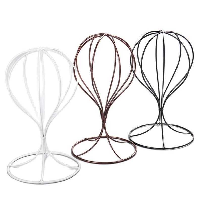 

Modern Metal Hat Stands Durable Stable Metal Hat Cap Rack Wig Holder for Decoration Display Storage, Black, White, Copper
