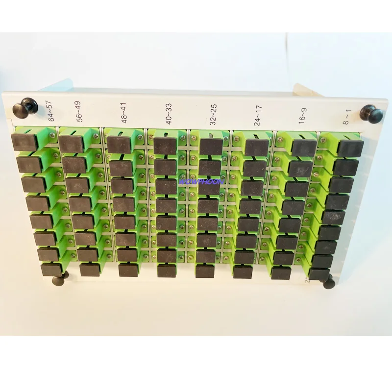 SC APC SC UPC 1X64 Fiber Optic Splitter Box Insert sheet Type Fiber Optical PLC Splitter SC UPC Insertion Splitters 1:64